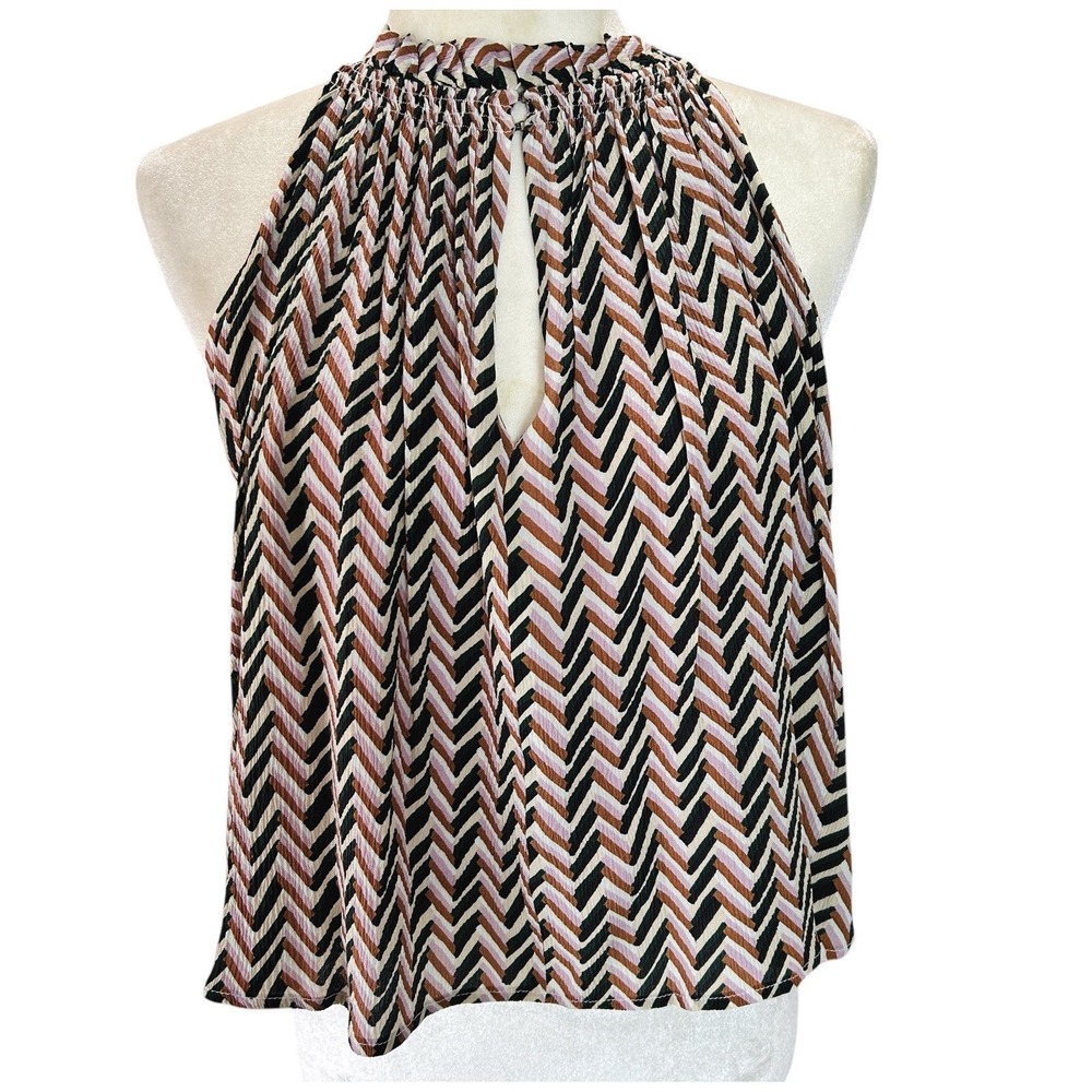 Apiece Apart Silk Cropped Halter Top 2 Boho Chevron Designer Luxury Resort